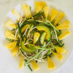 Tropical noodle salad with pineapple